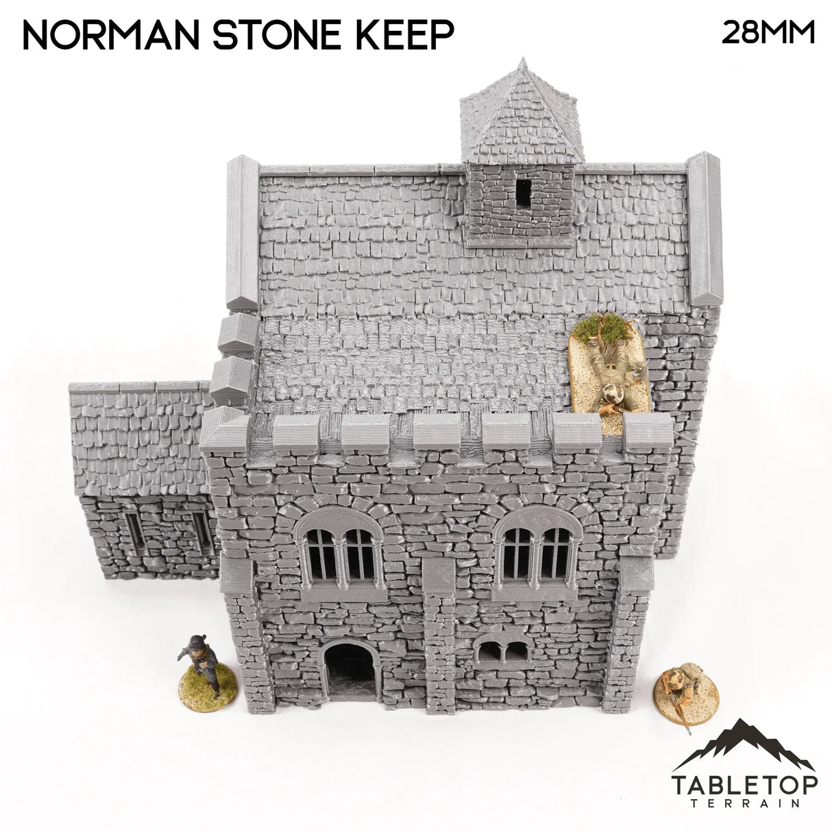 Tabletop Terrain Building Norman Stone Keep - Country & King - Fantasy Historical Building