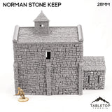 Tabletop Terrain Building Norman Stone Keep - Country & King - Fantasy Historical Building