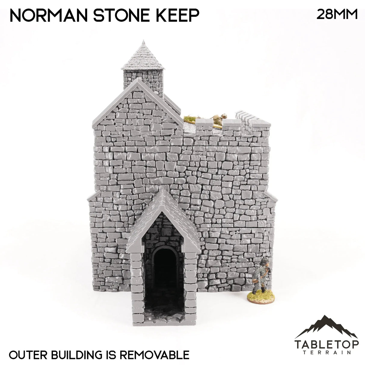 Tabletop Terrain Building Norman Stone Keep - Country & King - Fantasy Historical Building