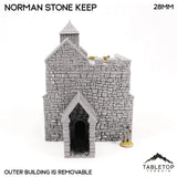 Tabletop Terrain Building Norman Stone Keep - Country & King - Fantasy Historical Building