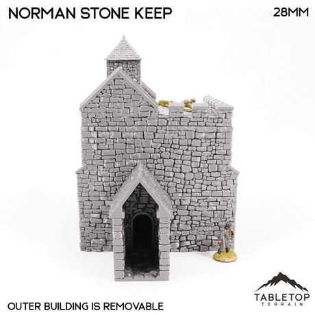 Tabletop Terrain Building Norman Stone Keep - Country & King - Fantasy Historical Building