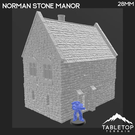 Tabletop Terrain Building Norman Stone Manor - Country & King - Fantasy Historical Building