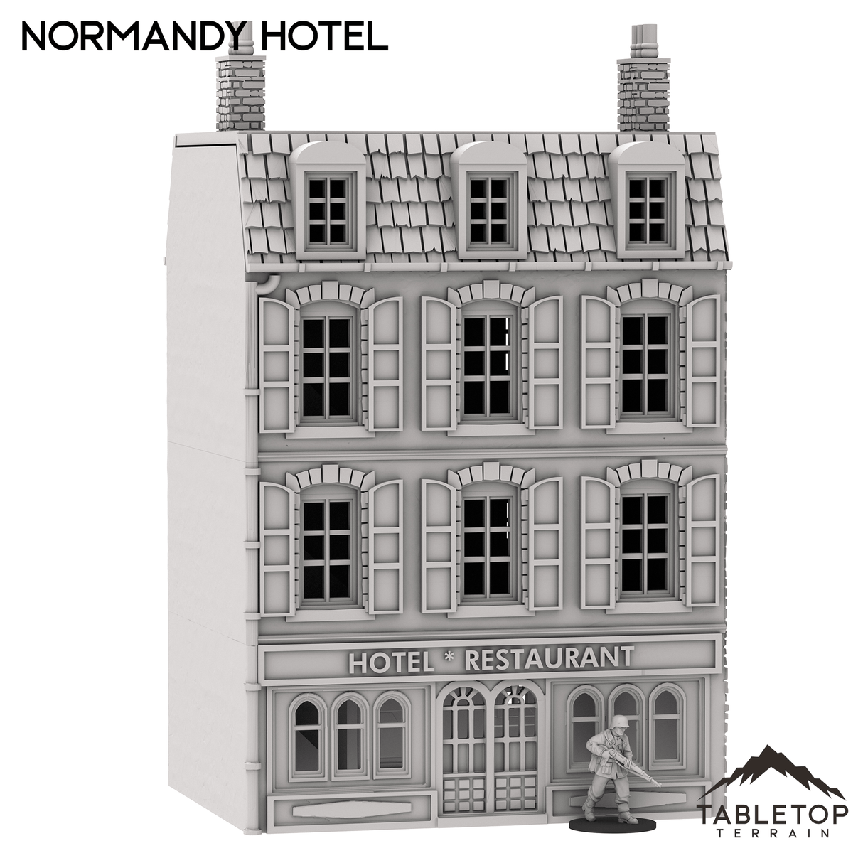 Tabletop Terrain Building Normandy Hotel - French Building