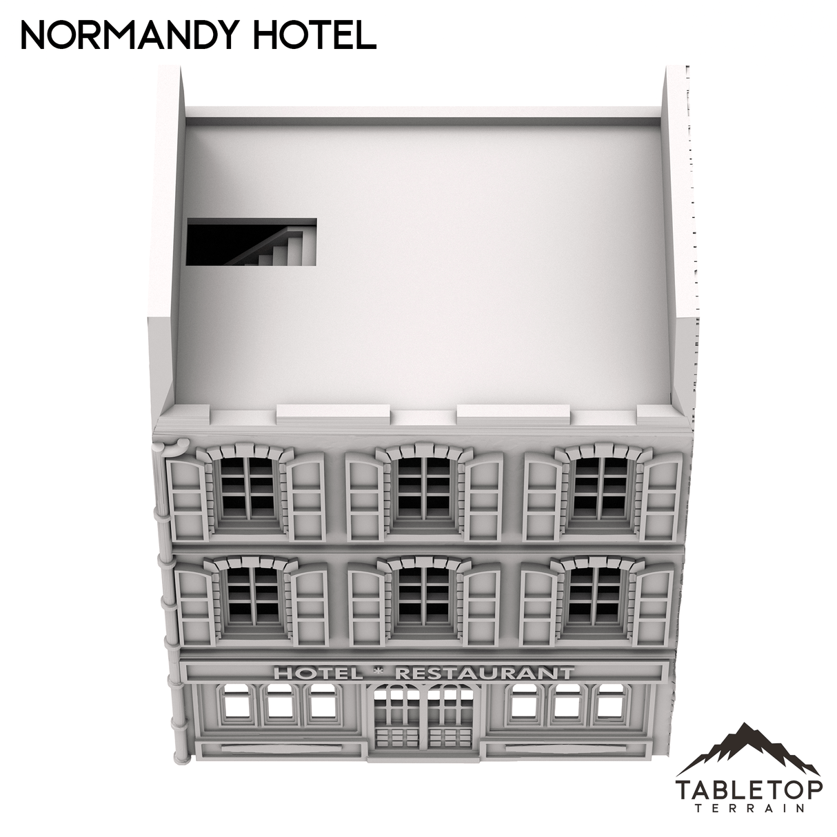 Tabletop Terrain Building Normandy Hotel - French Building