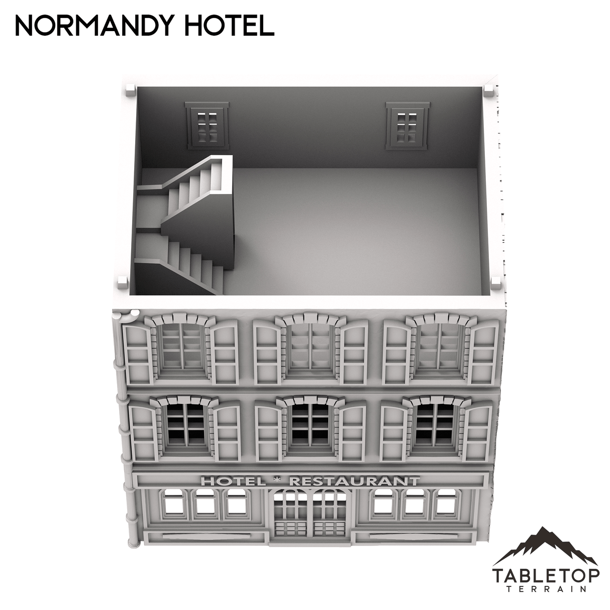 Tabletop Terrain Building Normandy Hotel - French Building