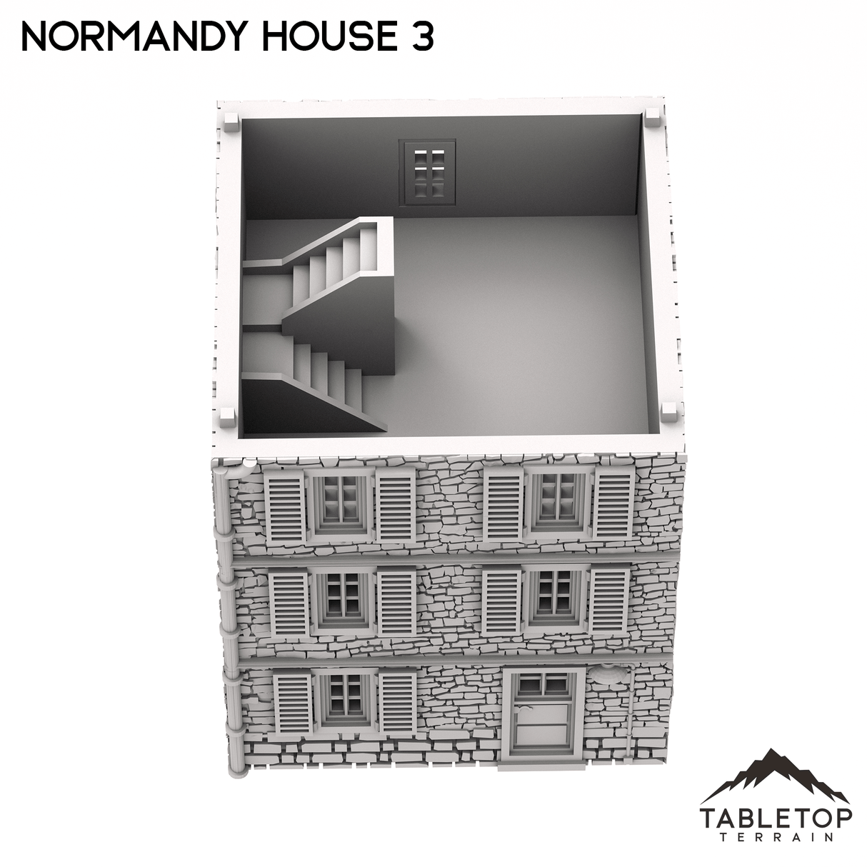 Tabletop Terrain Building Normandy House 3 - French Building