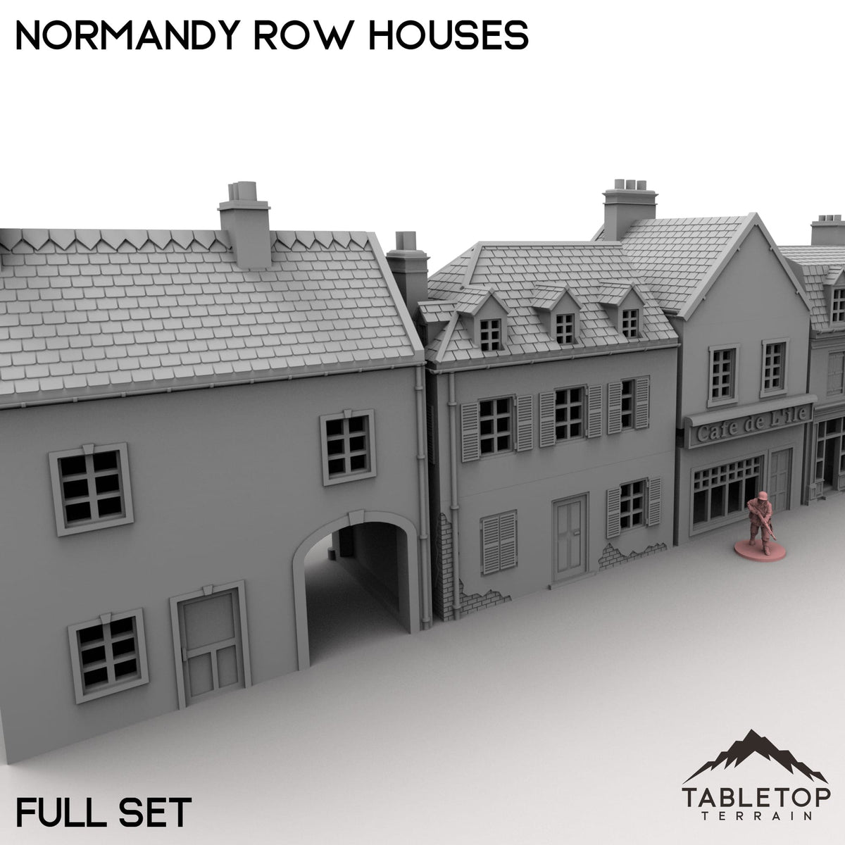 Tabletop Terrain Building Normandy Row Houses