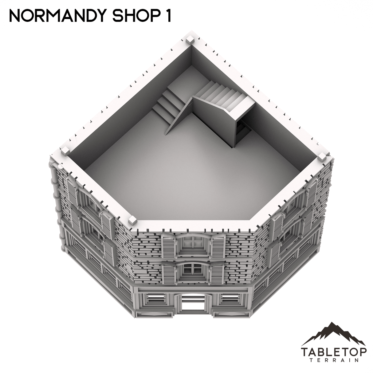 Tabletop Terrain Building Normandy Shop 1 - French Building