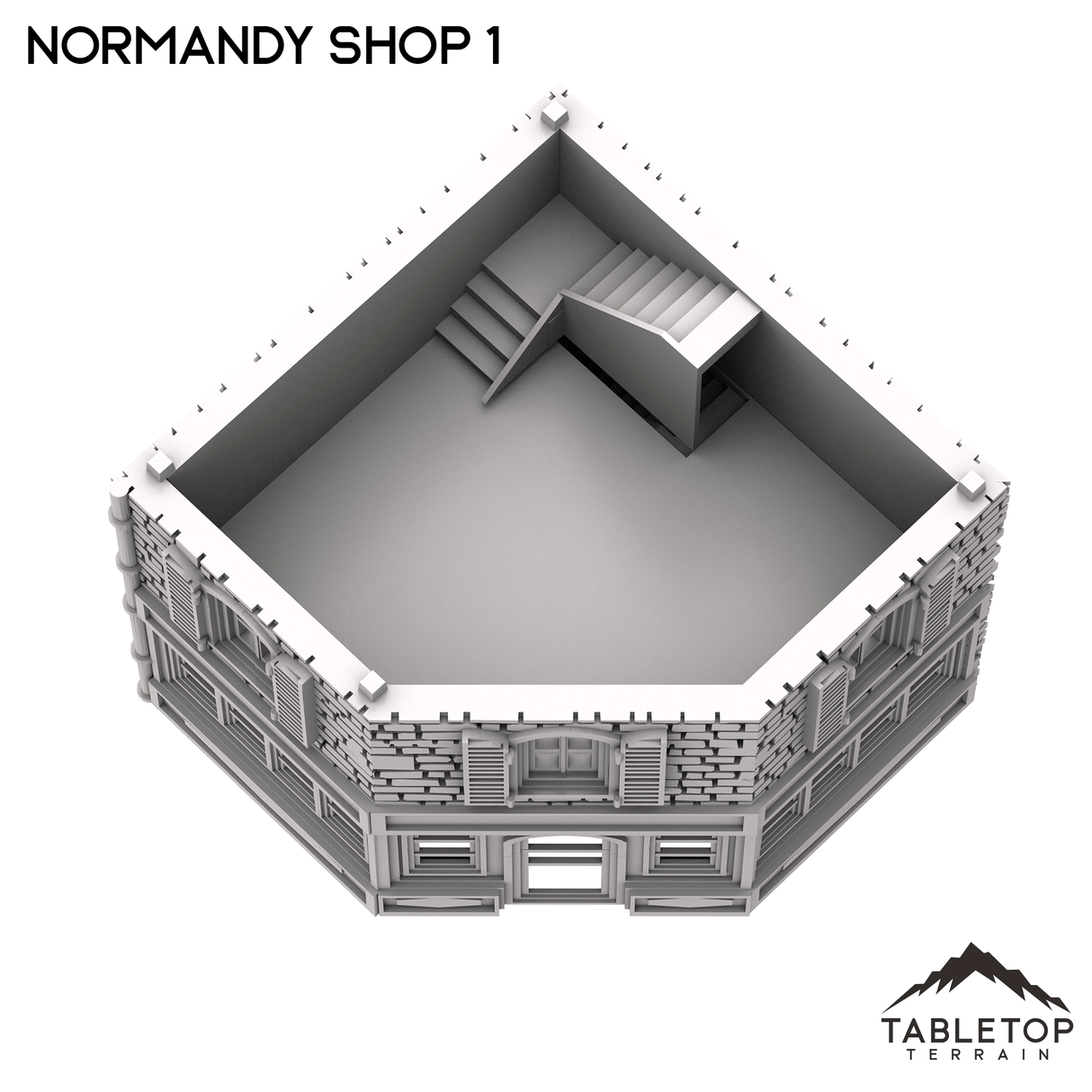 Tabletop Terrain Building Normandy Shop 1 - French Building