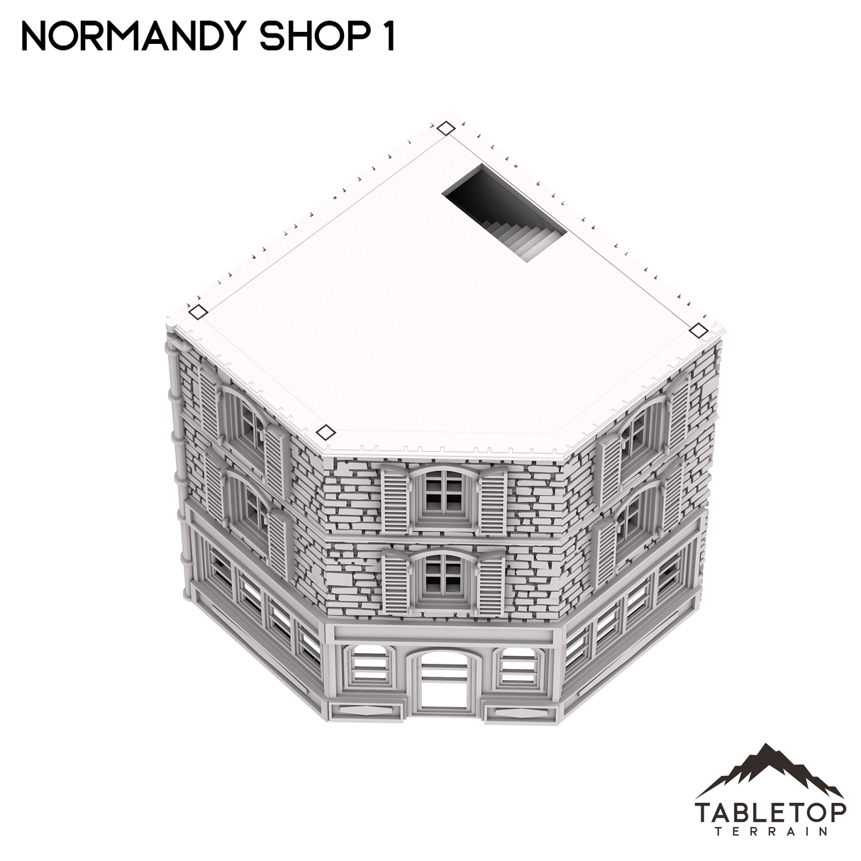 Tabletop Terrain Building Normandy Shop 1 - French Building