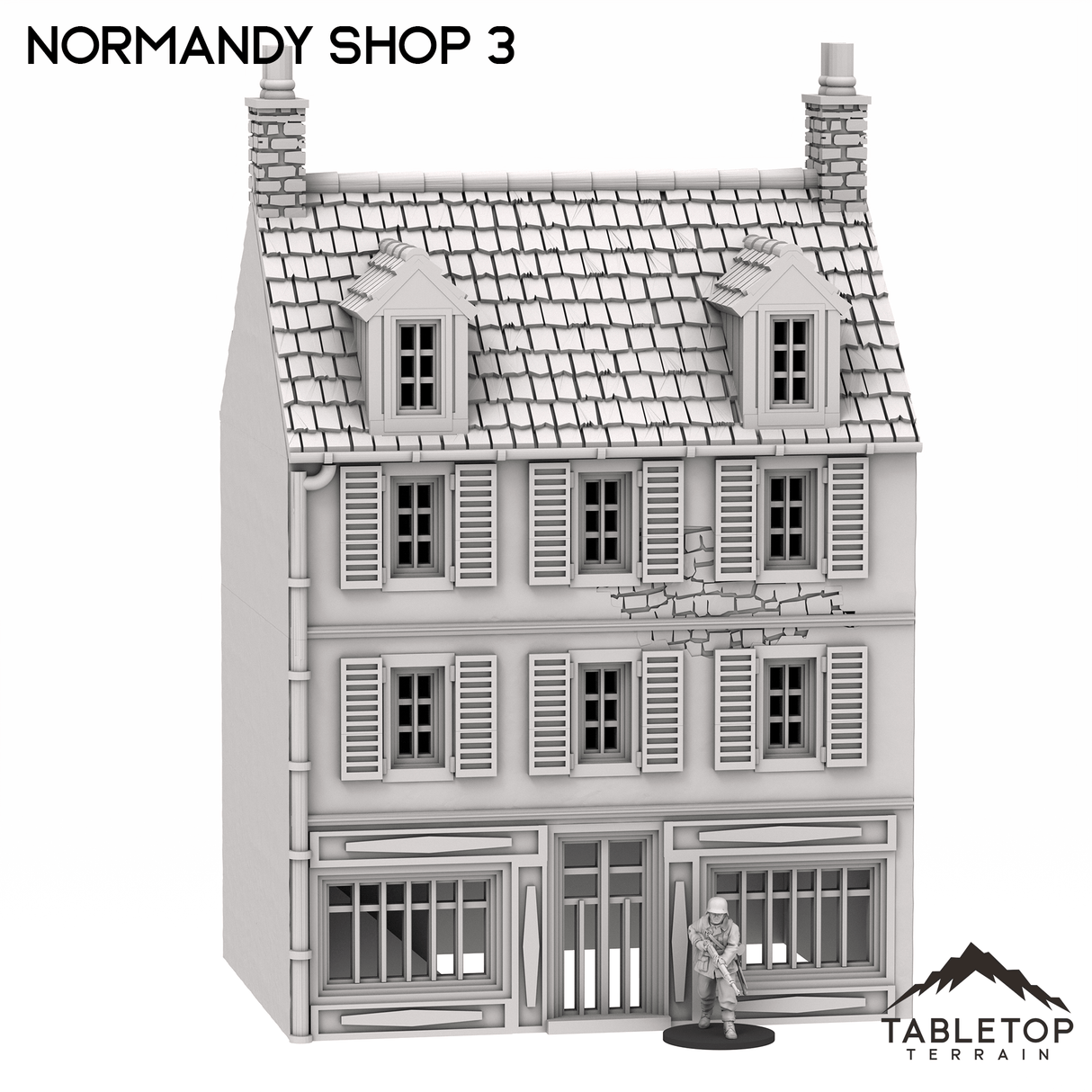 Tabletop Terrain Building Normandy Town Square Pack