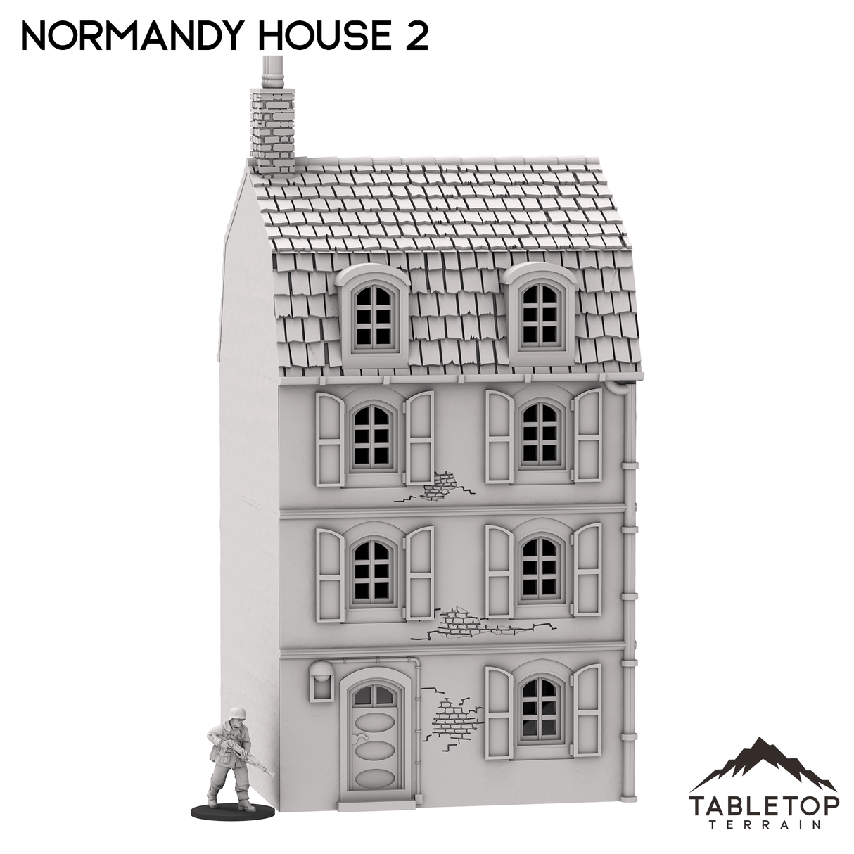 Tabletop Terrain Building Normandy Town Square Pack