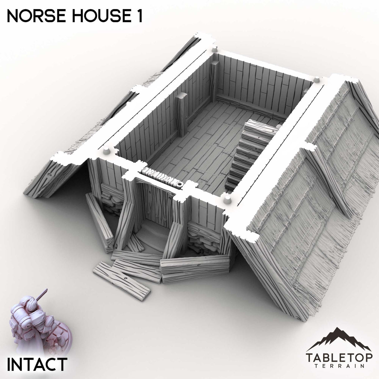 Tabletop Terrain Building Norse House 1