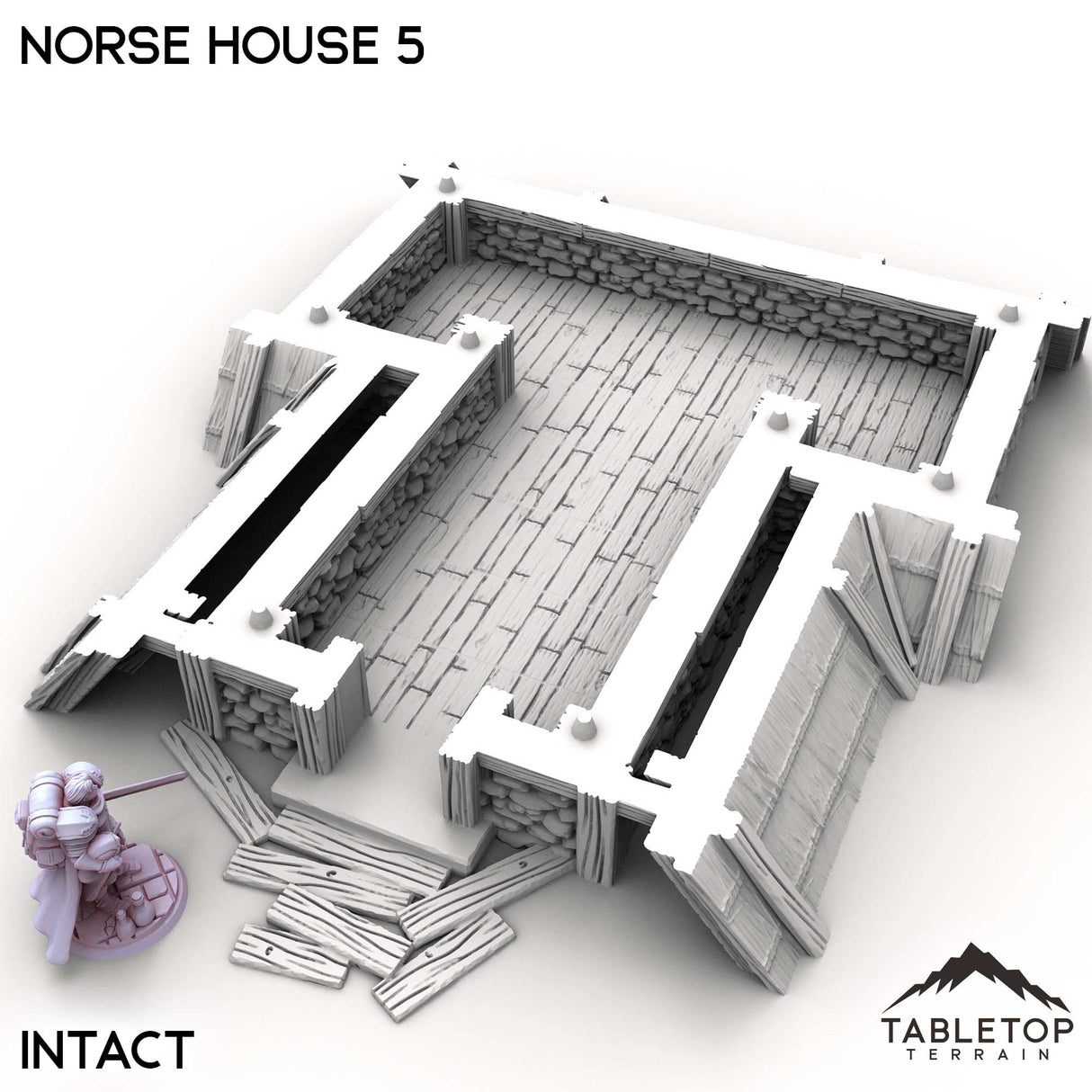 Tabletop Terrain Building Norse House 5