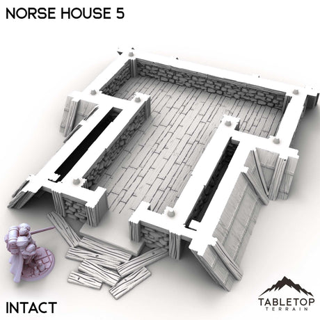 Tabletop Terrain Building Norse House 5