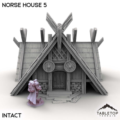Tabletop Terrain Building Norse House 5