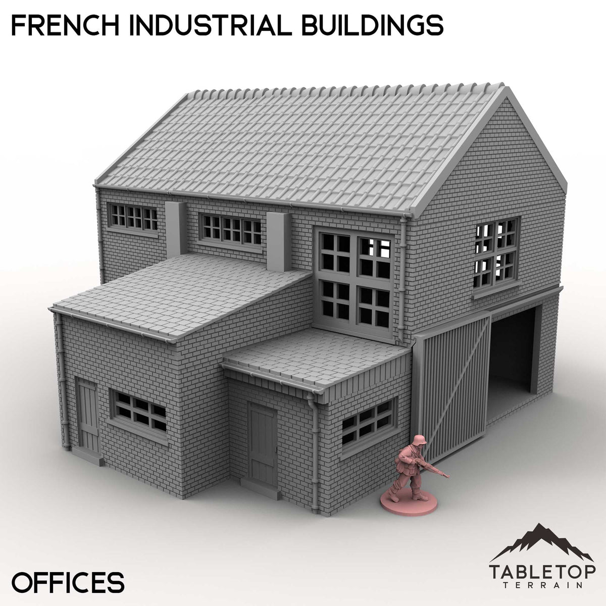 Tabletop Terrain Building Offices / 32mm French Industrial Buildings