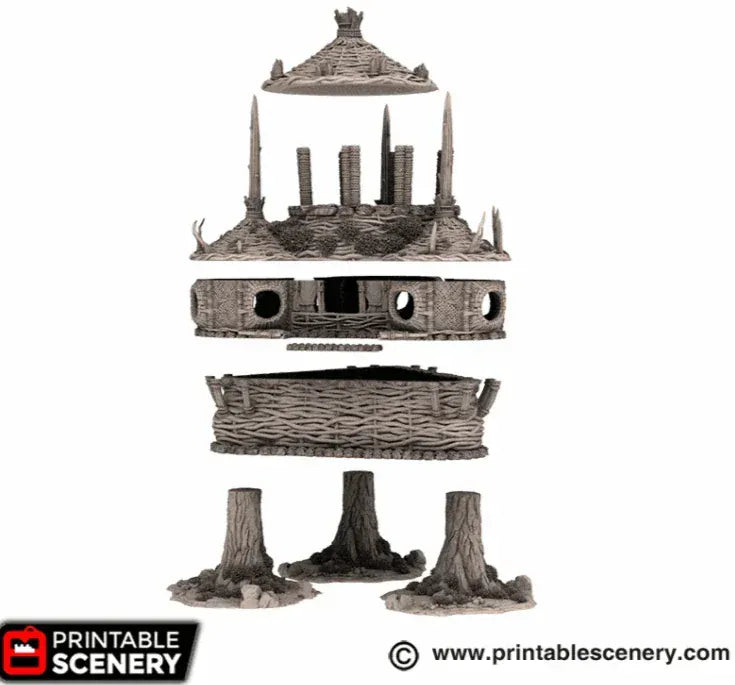 Tabletop Terrain Building Palace of the Druid - Rise of the Halflings - Fantasy Building