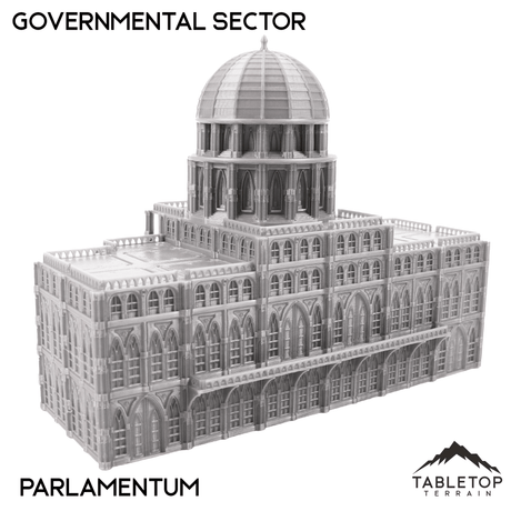 Tabletop Terrain Building Parlamentum Governmental Sector 8mm Scale Building Pack