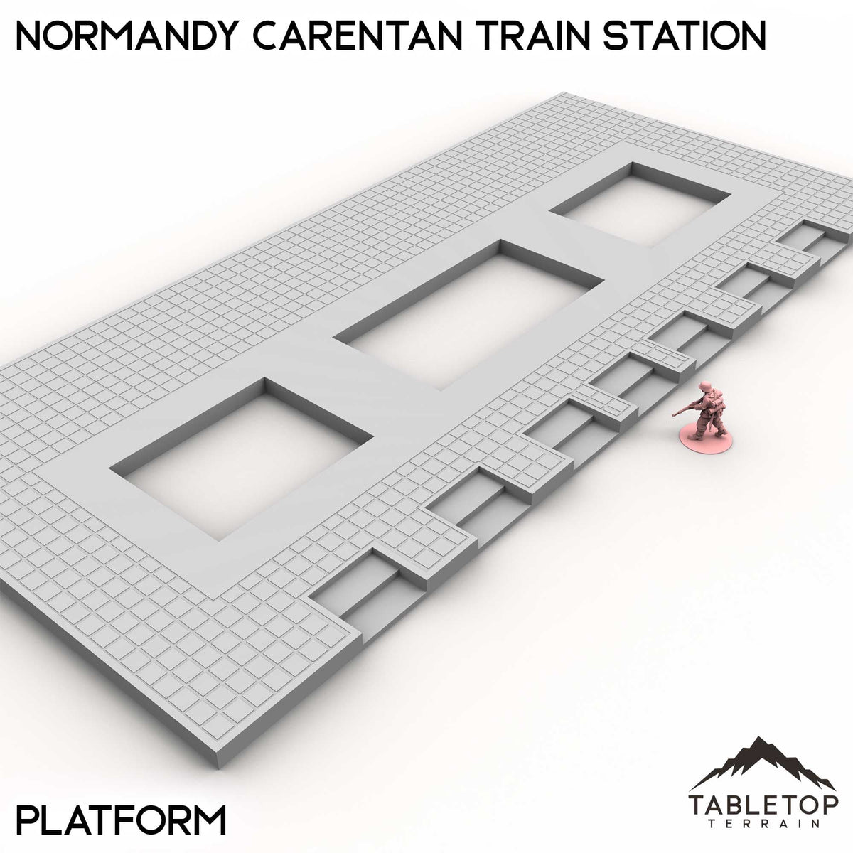 Tabletop Terrain Building Platform / 32mm Normandy Carentan Train Station