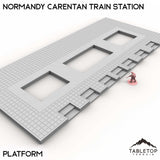 Tabletop Terrain Building Platform / 32mm Normandy Carentan Train Station