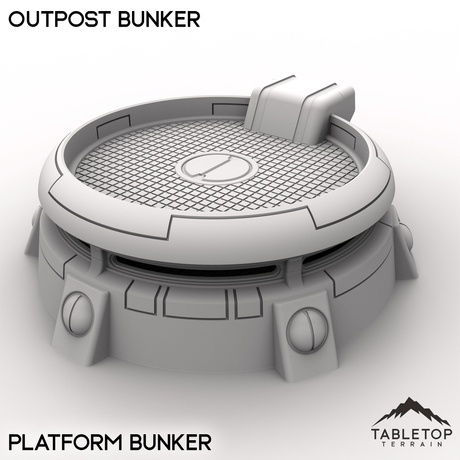 Tabletop Terrain Building Platform Bunker / 32mm Outpost Bunker