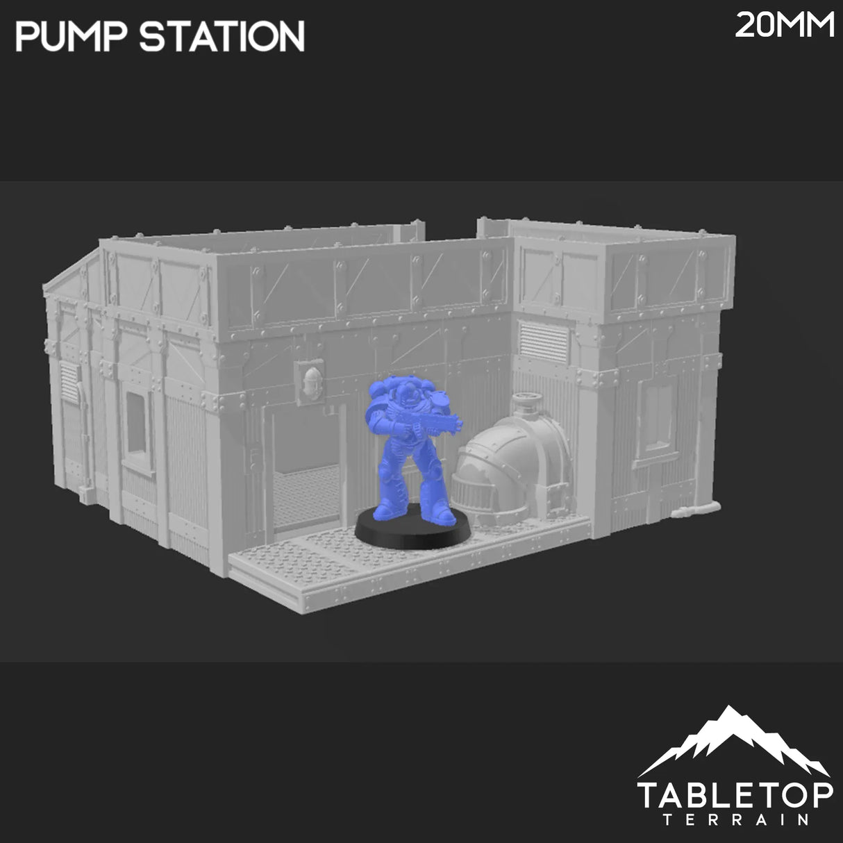 Tabletop Terrain Building Pump Station - Grimdark UnderNidus Building