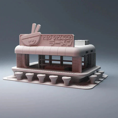 Tabletop Terrain Building Ramen Bar - Cyberpunk Building