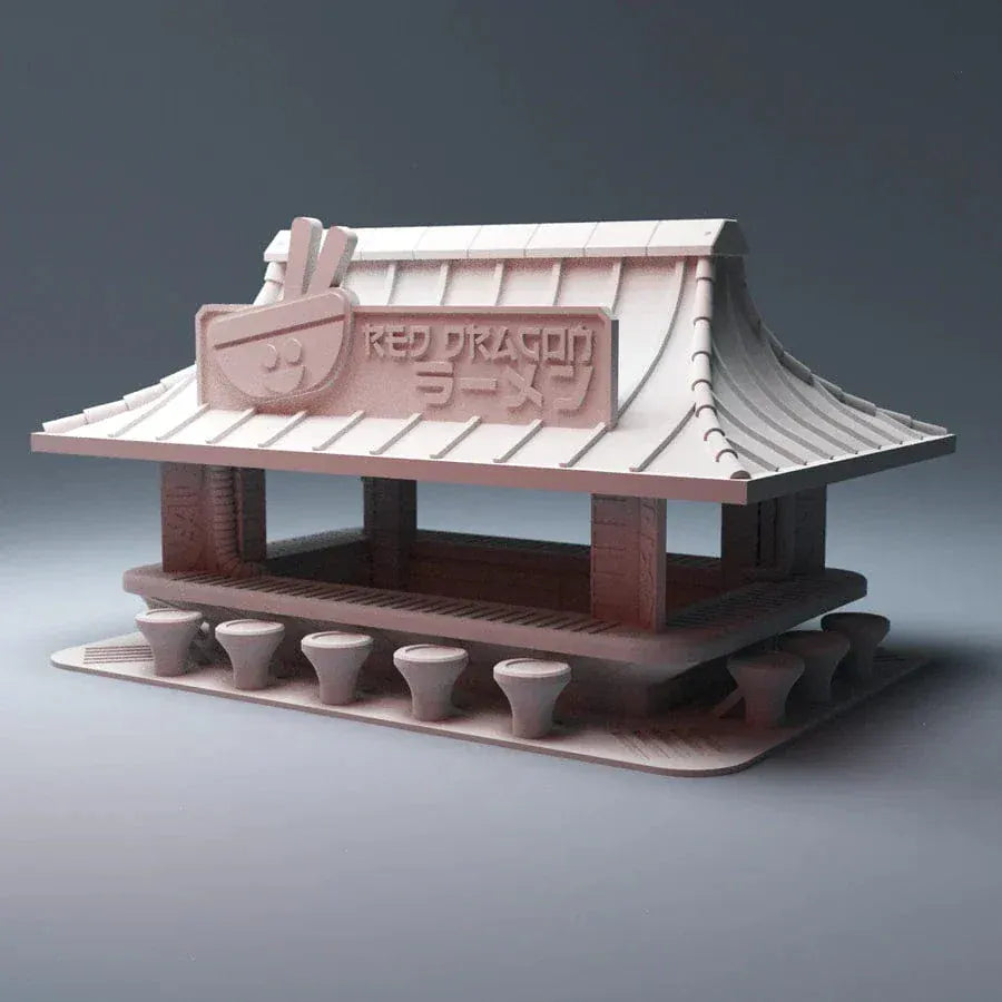 Tabletop Terrain Building Ramen Bar - Cyberpunk Building