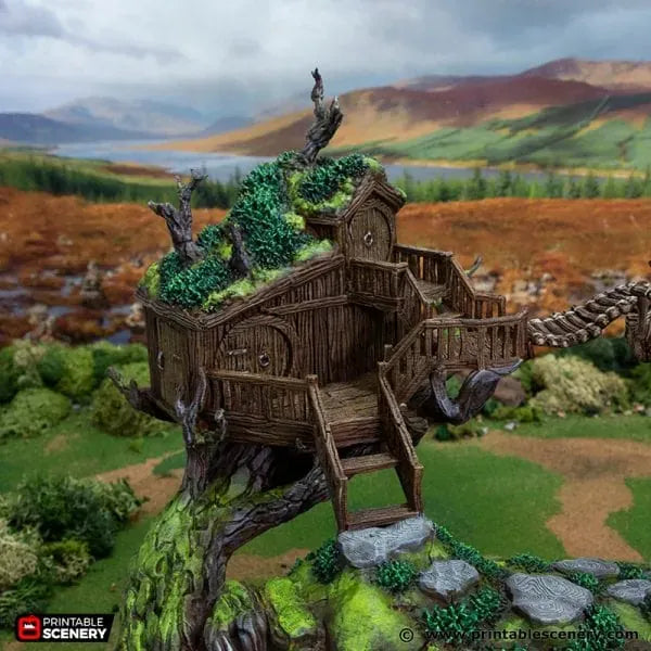 Tabletop Terrain Building Ranger Barracks - Rise of the Halflings - Fantasy Building