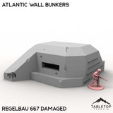 Tabletop Terrain Building Regelbau 667 Damaged / 32mm Atlantic Wall Bunkers