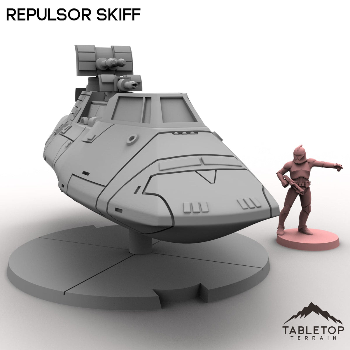 Tabletop Terrain Building Repulsor Skiff