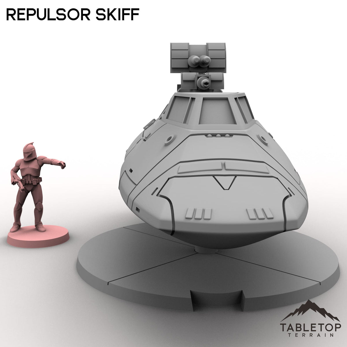 Tabletop Terrain Building Repulsor Skiff