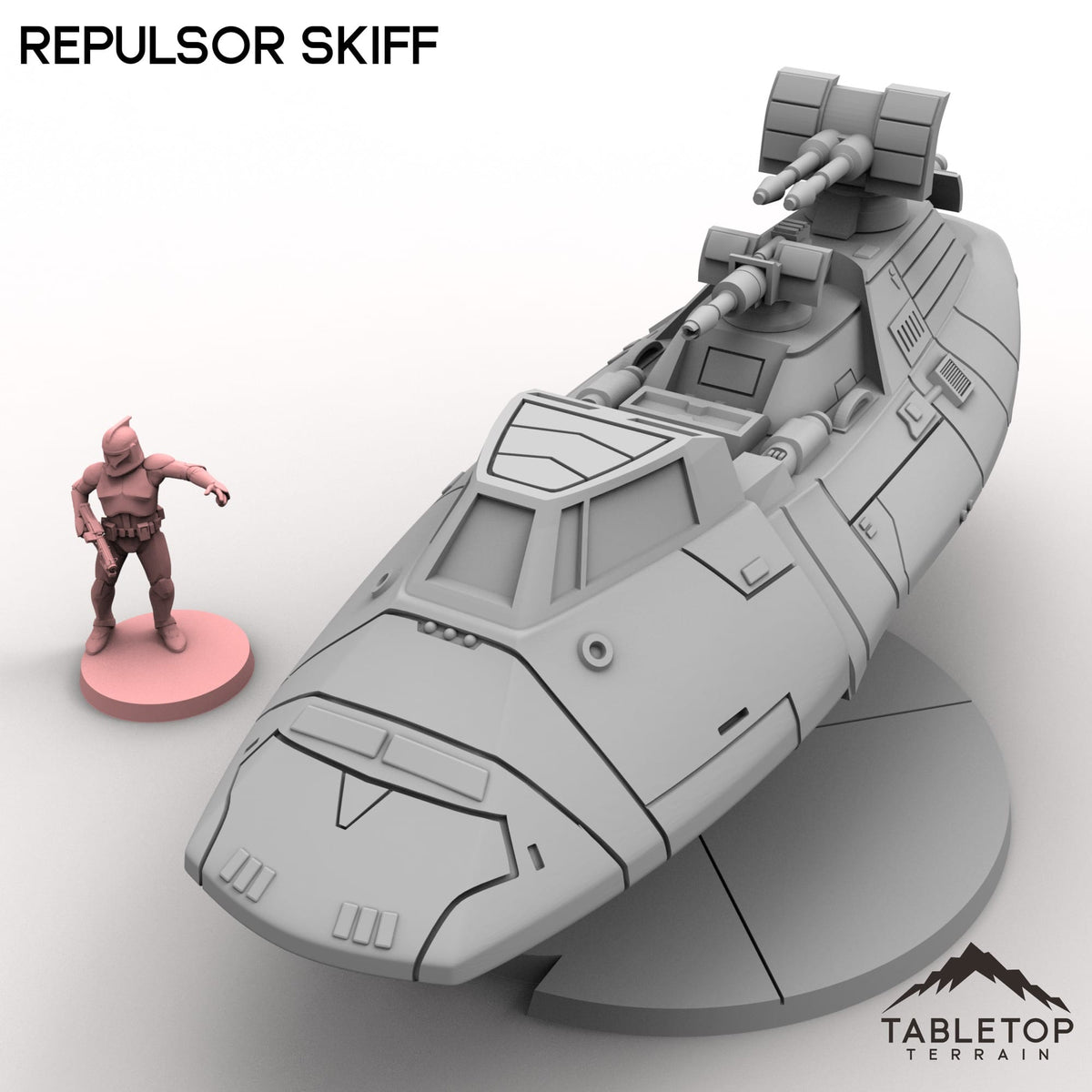 Tabletop Terrain Building Repulsor Skiff