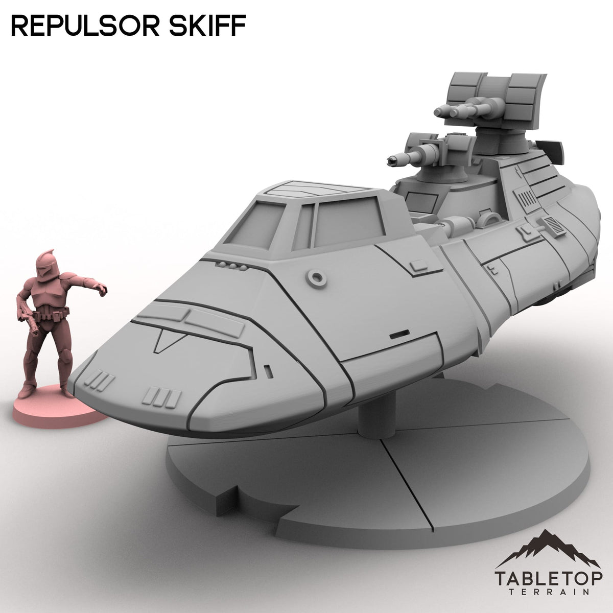 Tabletop Terrain Building Repulsor Skiff