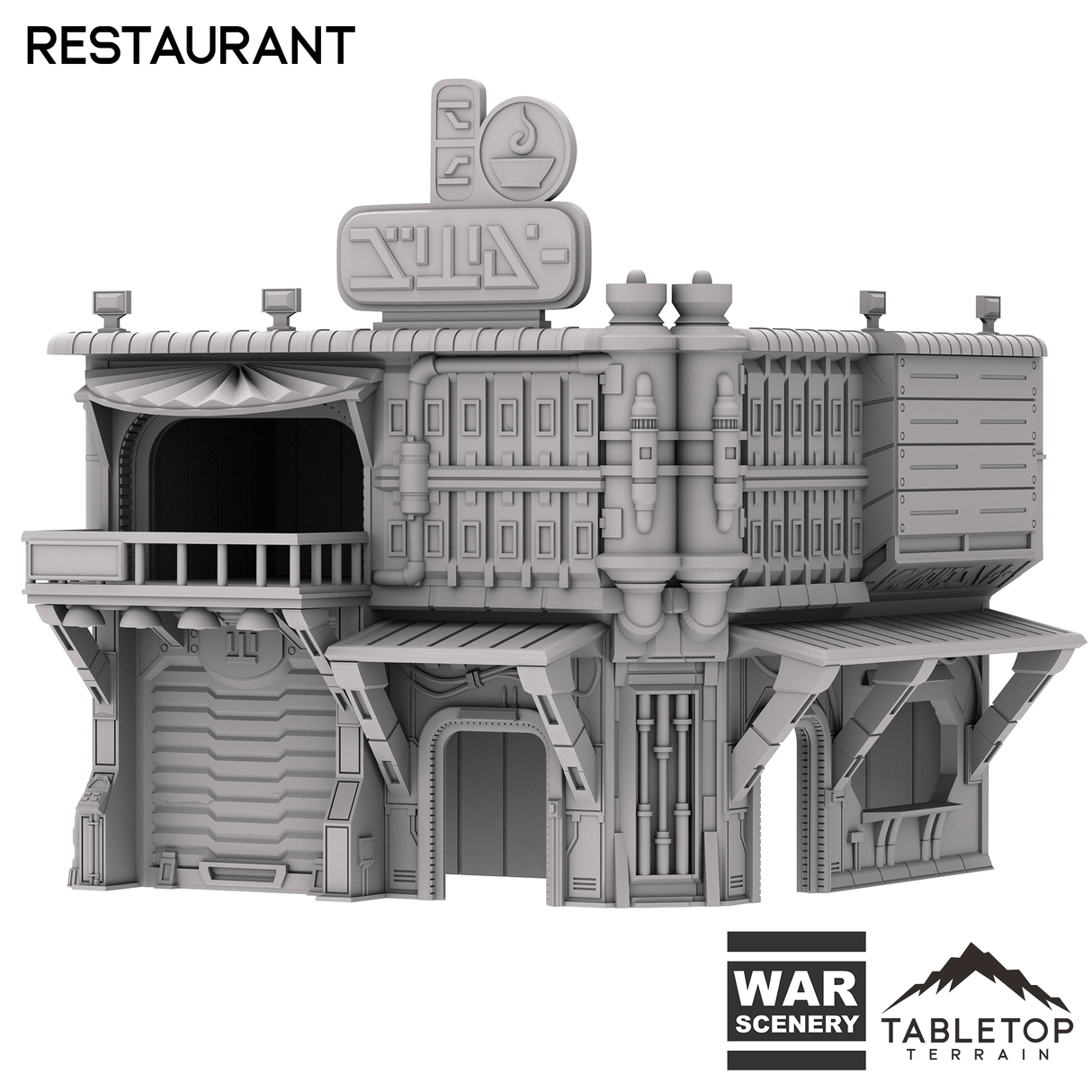 Tabletop Terrain Building Restaurant - Futuristic City