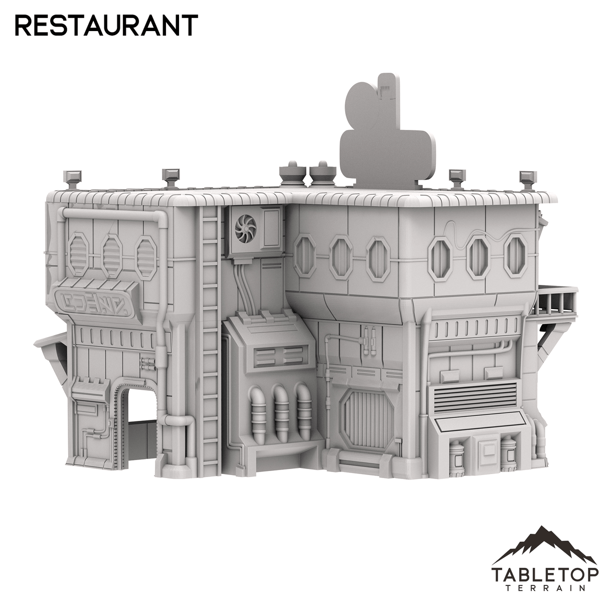 Tabletop Terrain Building Restaurant - Futuristic City