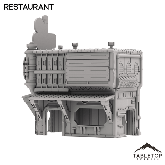 Tabletop Terrain Building Restaurant - Futuristic City