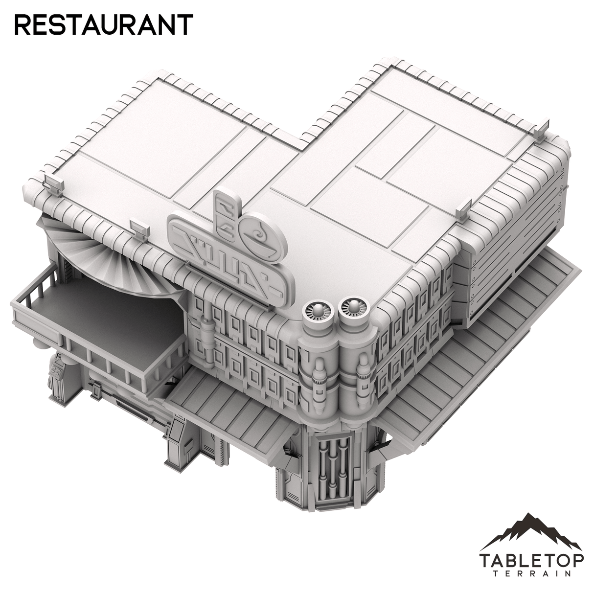 Tabletop Terrain Building Restaurant - Futuristic City