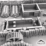 Tabletop Terrain Building River Logging Camp