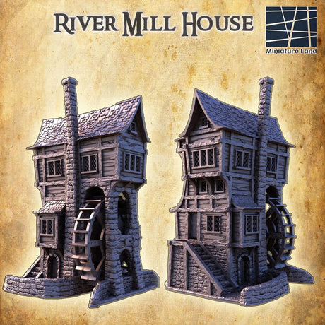 Tabletop Terrain Building River Mill House
