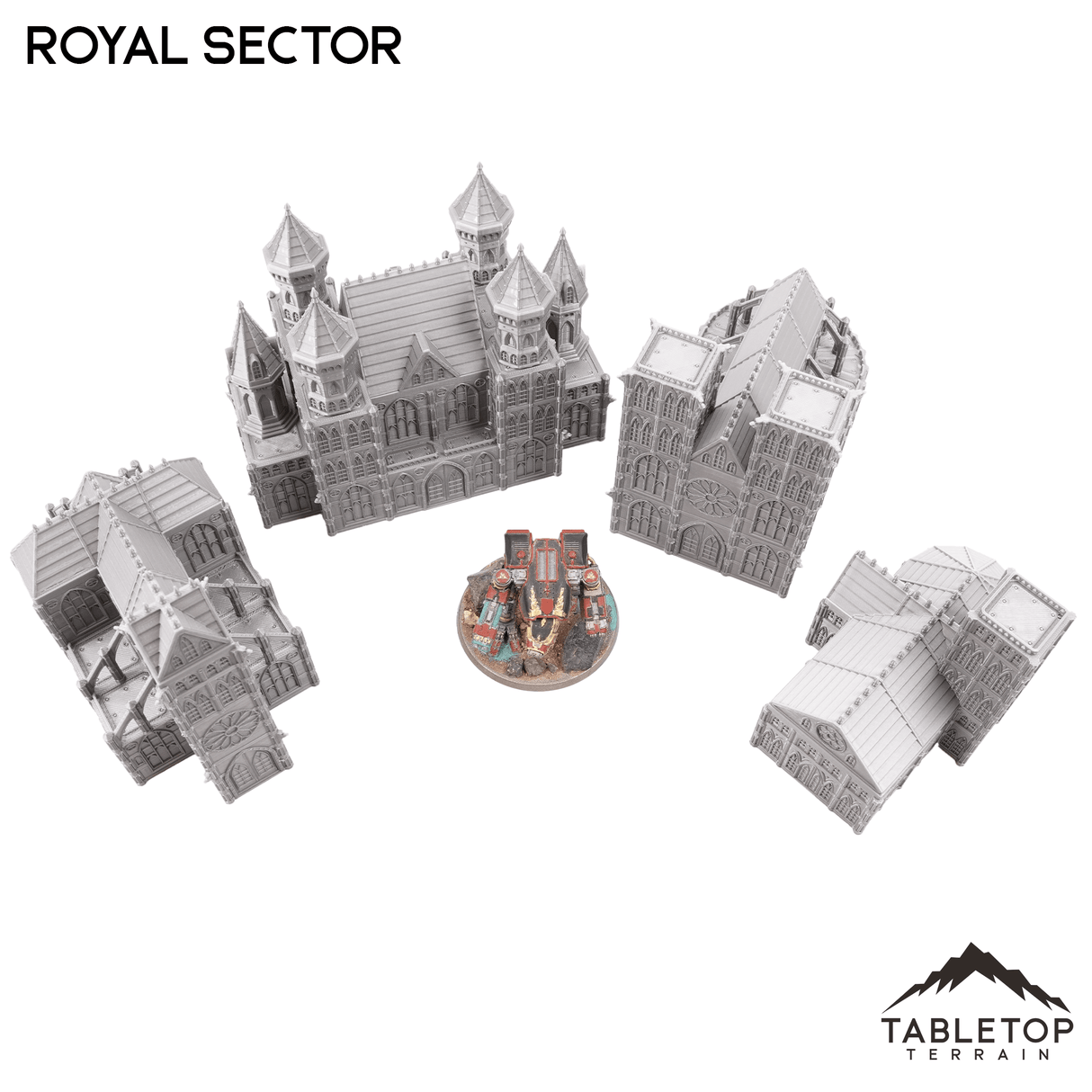 Tabletop Terrain Building Royal Sector 8mm Scale Building Pack