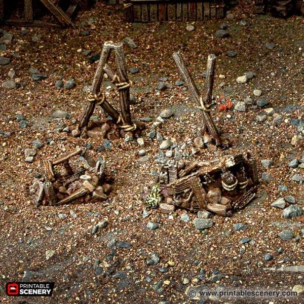 Tabletop Terrain Building Rubble and Scatter