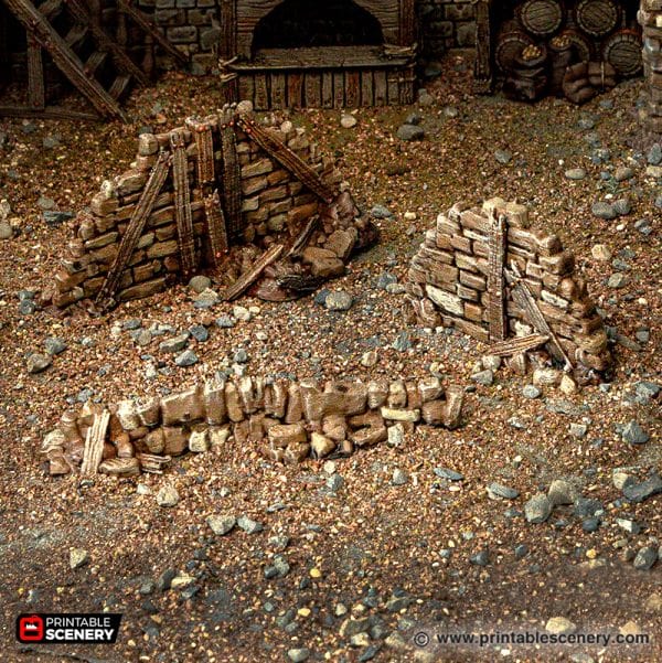 Tabletop Terrain Building Rubble and Scatter