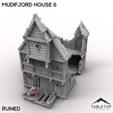 Tabletop Terrain Building Ruined / 32mm Mudifjord House 6