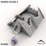 Tabletop Terrain Building Ruined / 32mm Norse House 2