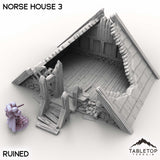 Tabletop Terrain Building Ruined / 32mm Norse House 3