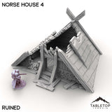 Tabletop Terrain Building Ruined / 32mm Norse House 4