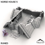 Tabletop Terrain Building Ruined / 32mm Norse House 5