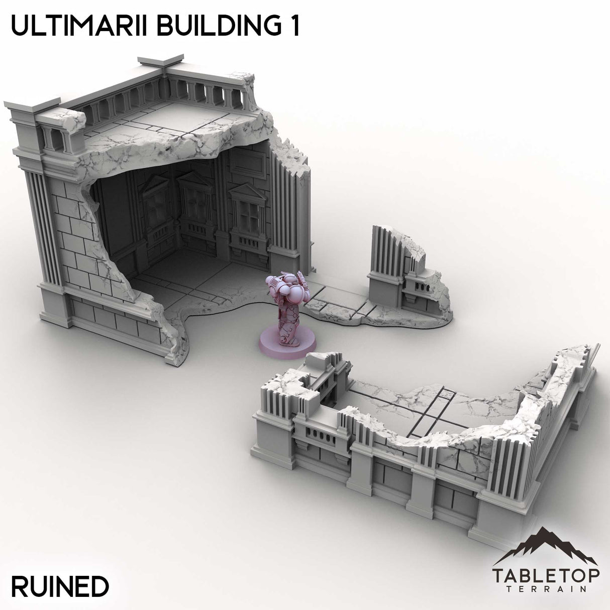 Tabletop Terrain Building Ruined / 32mm Ultimarii Building 1